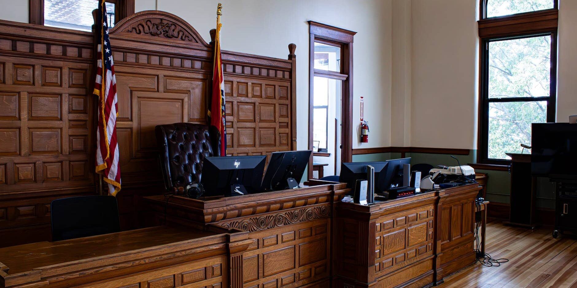 court room bench