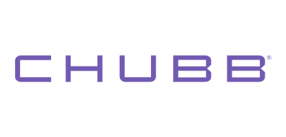 CHUBB company logo in light purple