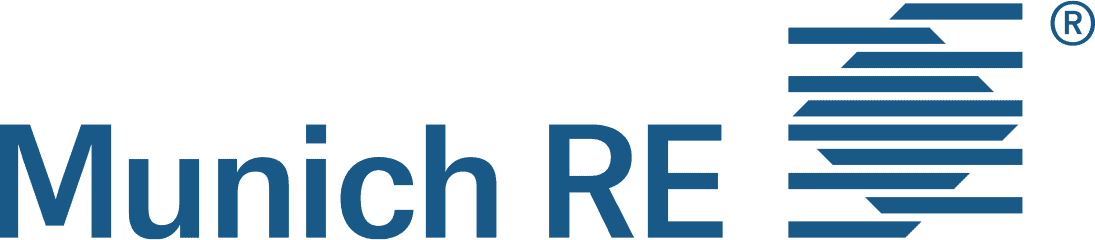 Munich RE Company Logo in blue text